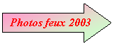 Flche droite: Photos feux 2003